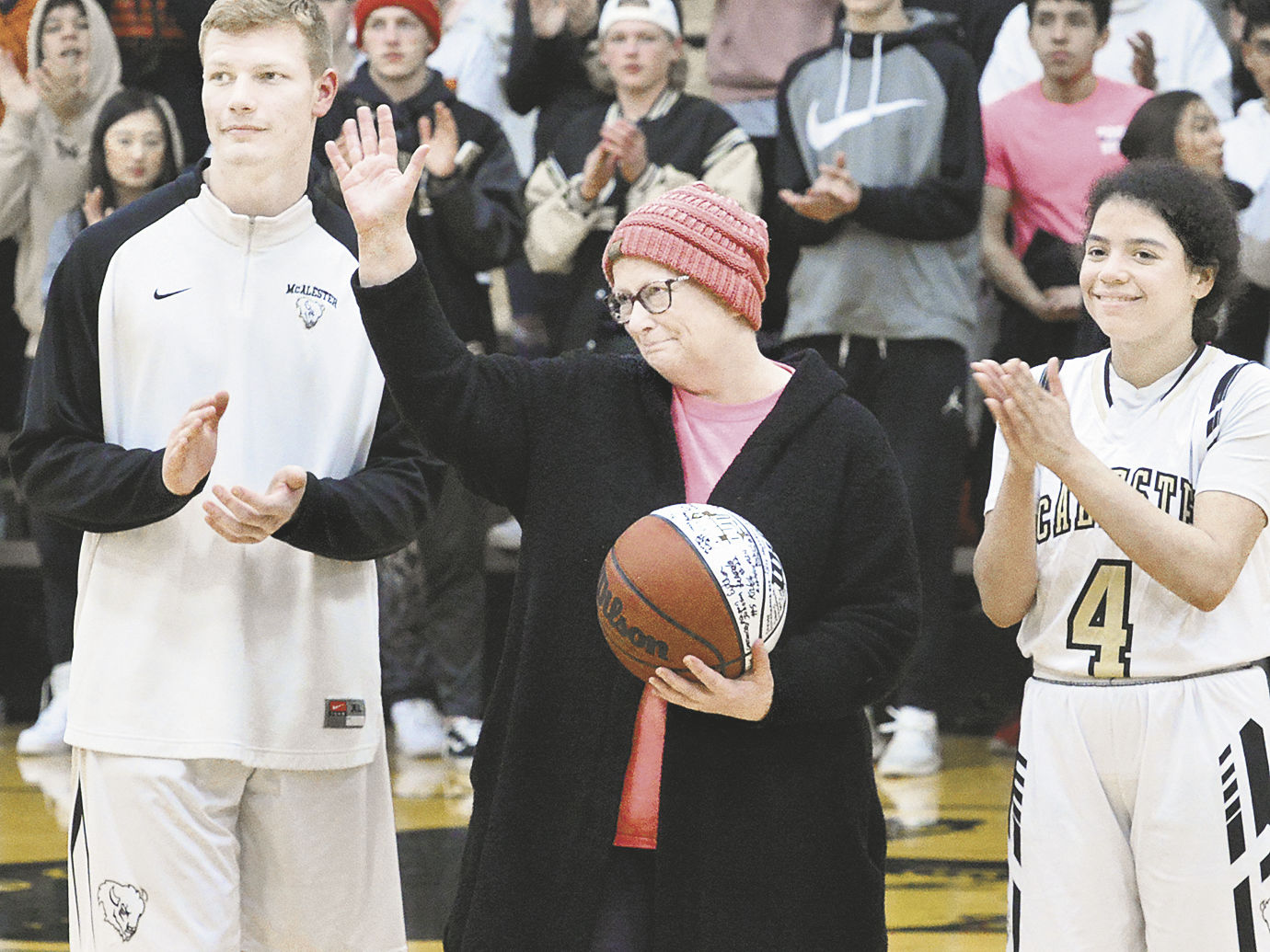 McAlester recognizes cancer survivors during Pink Out games